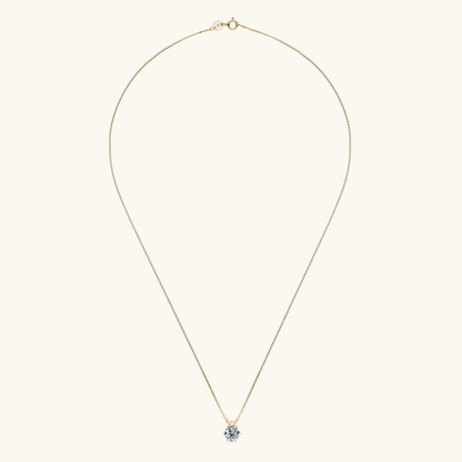Classic 6 - Prong Round Moissanite Solitaire Necklace - Novelle Vow