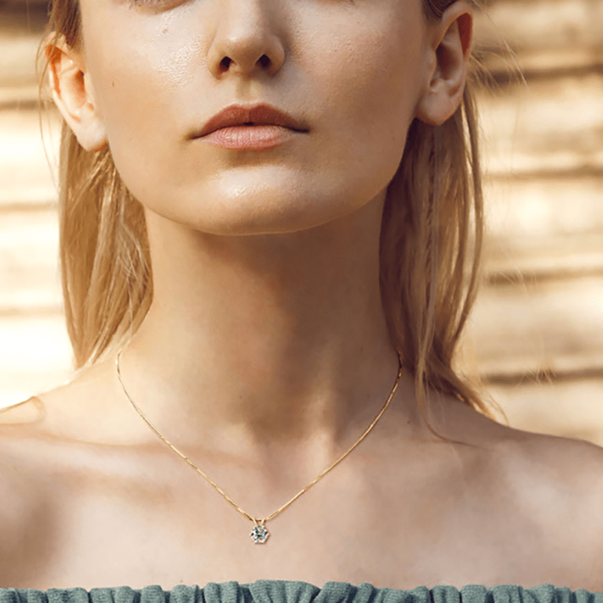 Classic 6 - Prong Round Moissanite Solitaire Necklace - Novelle Vow