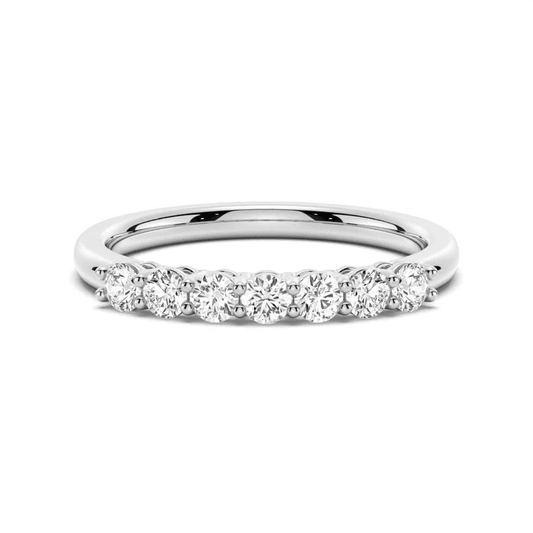 Classic 7 - Stone Moissanite Wedding Band - Novelle Vow