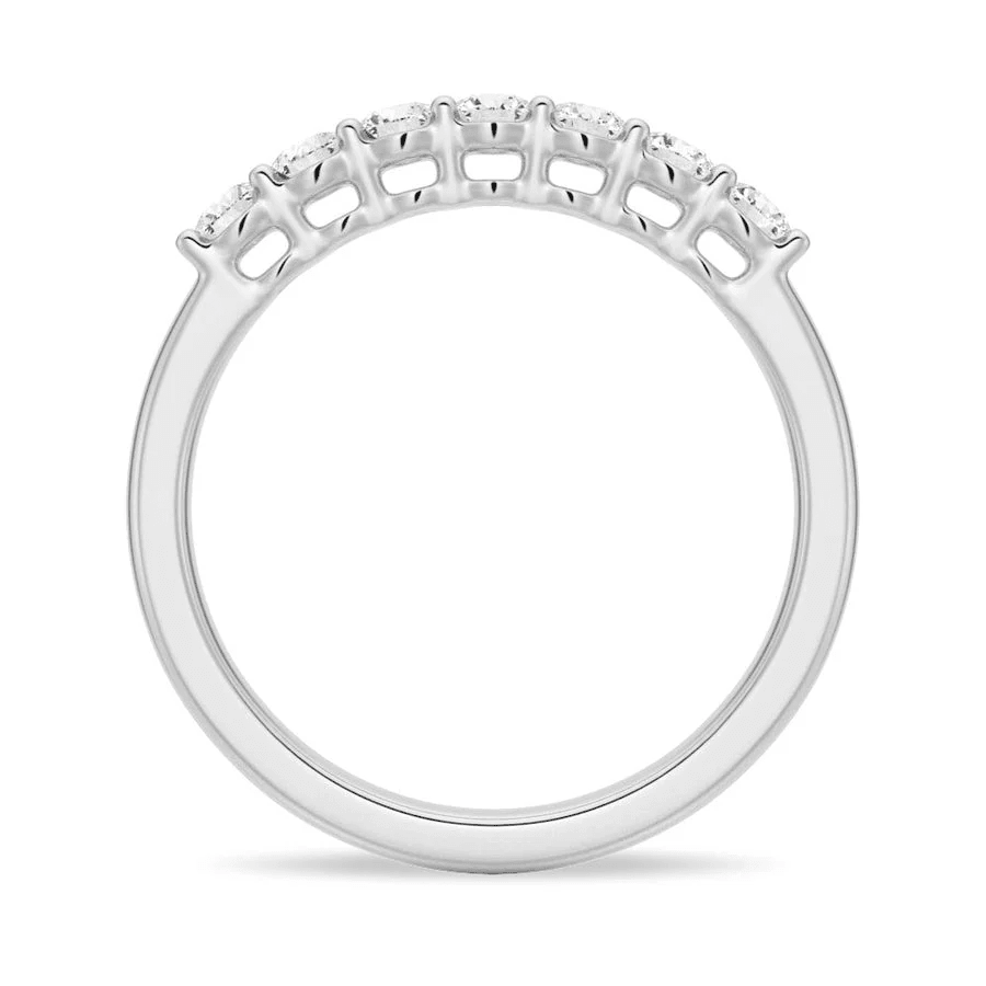 Classic 7 - Stone Moissanite Wedding Band - Novelle Vow