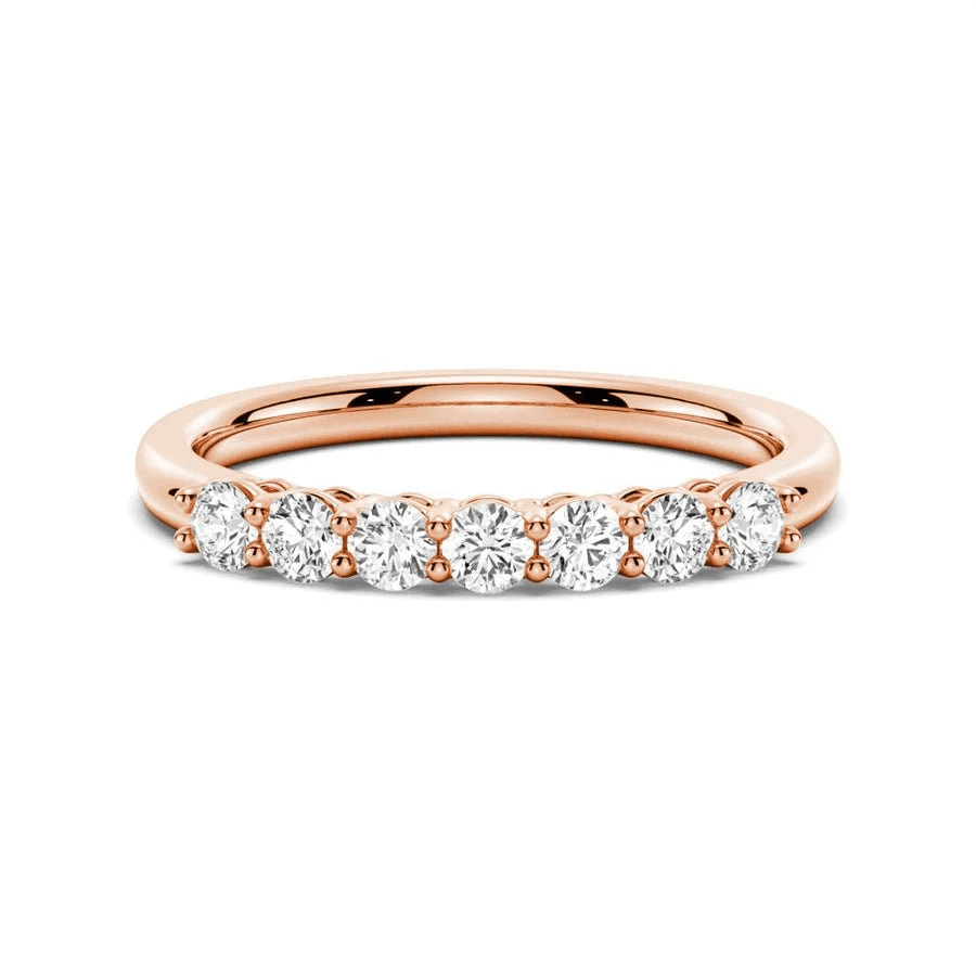 Classic 7 - Stone Moissanite Wedding Band - Novelle Vow