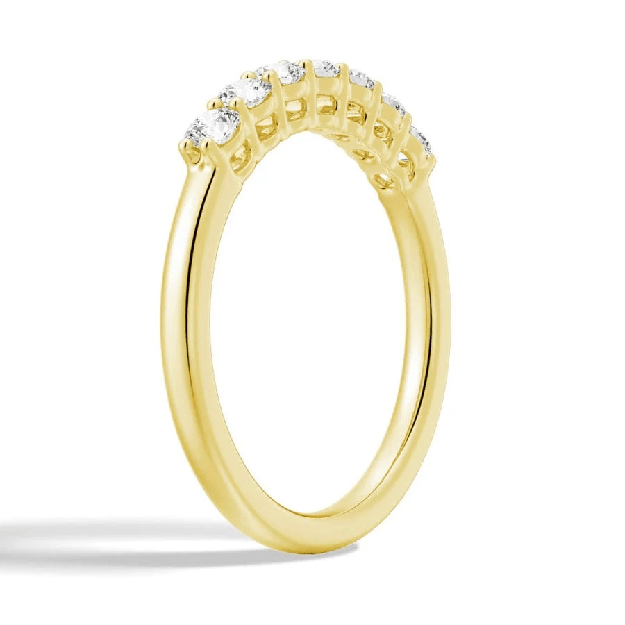 Classic 7 - Stone Moissanite Wedding Band - Novelle Vow