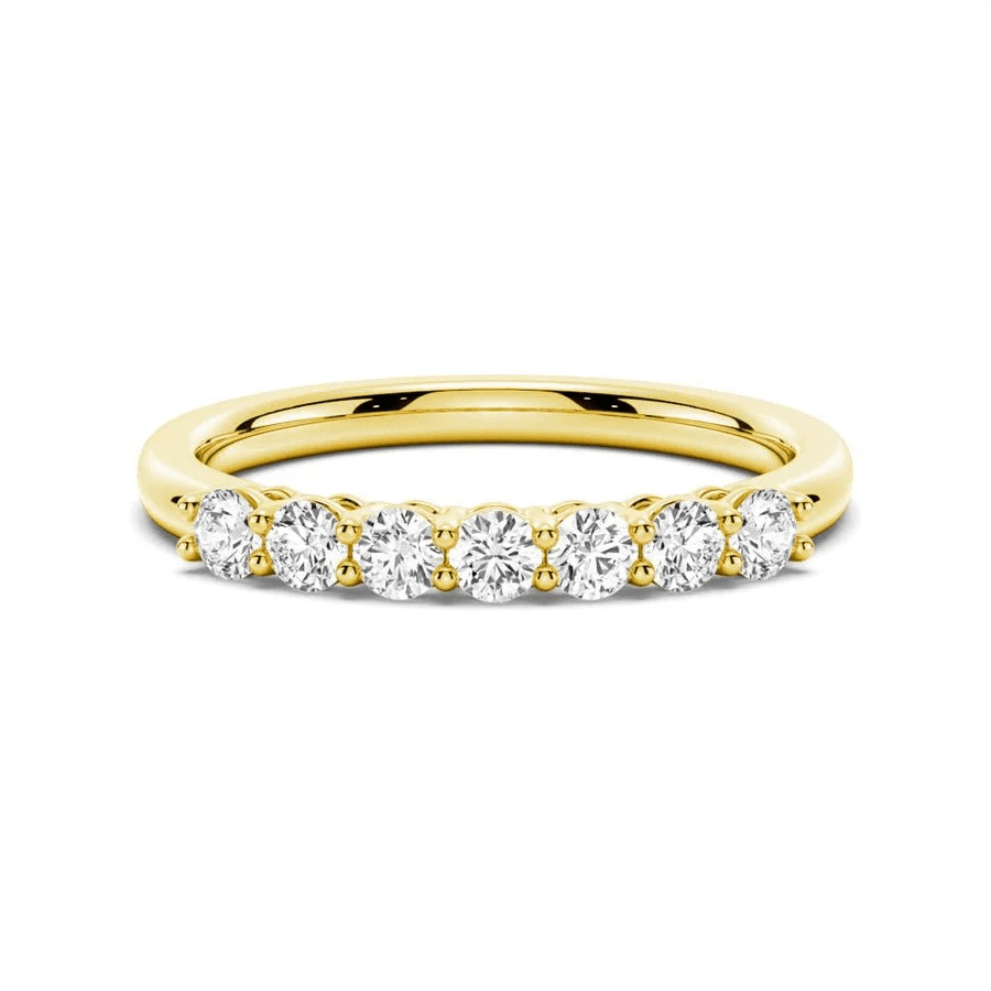 Classic 7 - Stone Moissanite Wedding Band - Novelle Vow