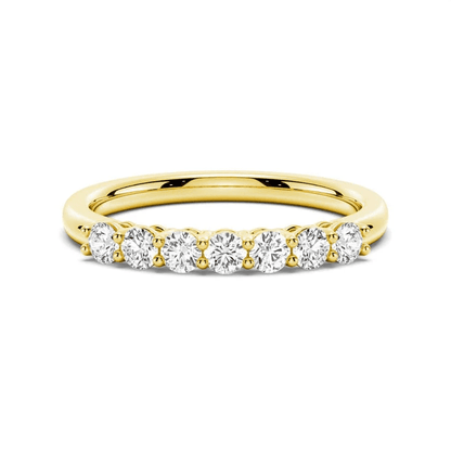 Classic 7 - Stone Moissanite Wedding Band - Novelle Vow