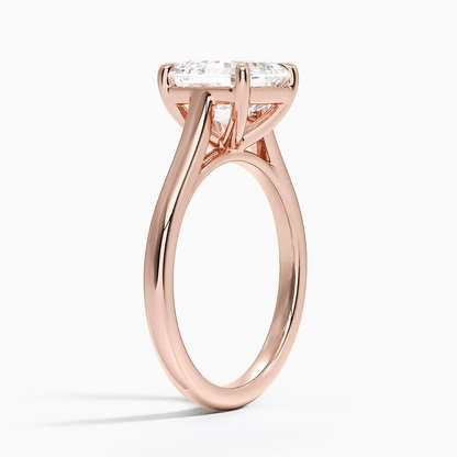 Classic Asscher Cut Solitaire Moissanite Engagement Ring - Novelle Vow