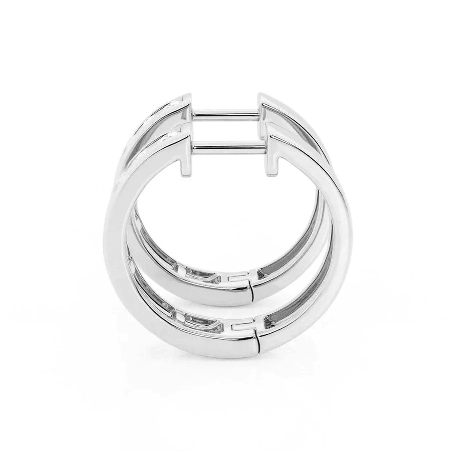 Classic Channel Set Moissanite Hoop Earrings - Novelle Vow