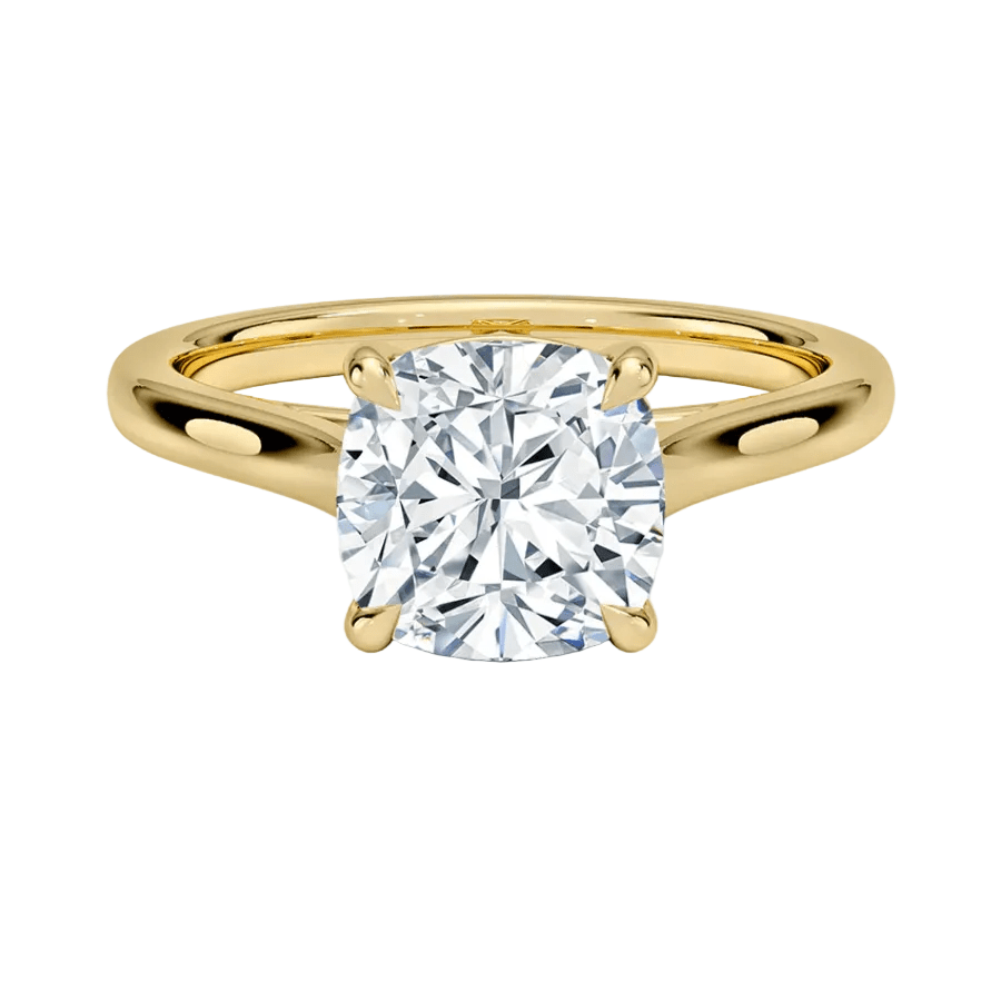 Classic Cushion Solitaire Moissanite Engagement Ring - Novelle Vow