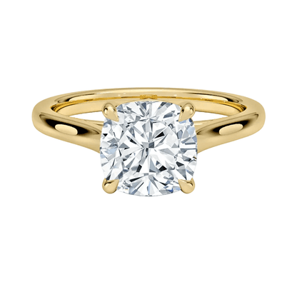 Classic Cushion Solitaire Moissanite Engagement Ring - Novelle Vow