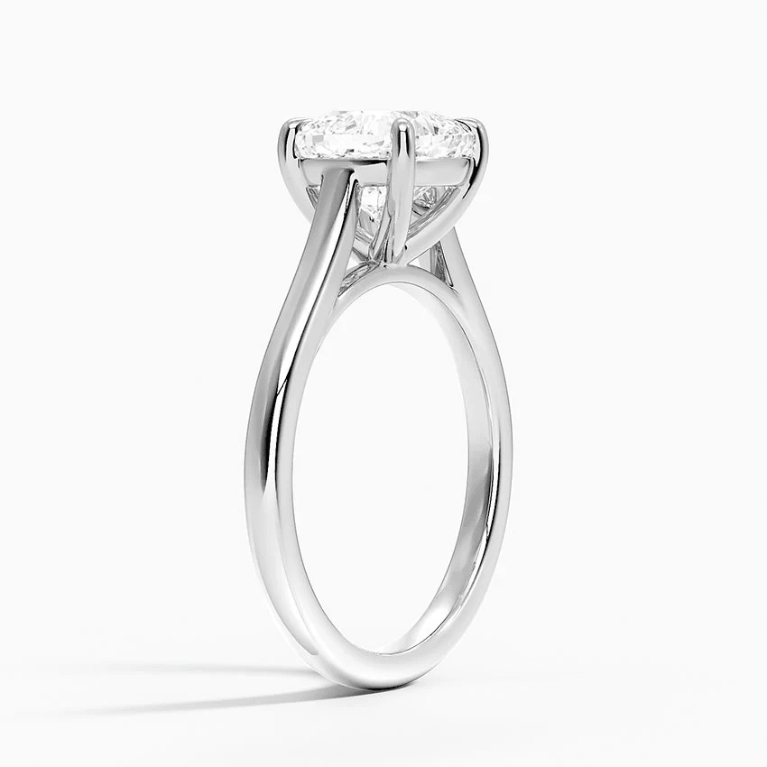 Classic Cushion Solitaire Moissanite Engagement Ring - Novelle Vow