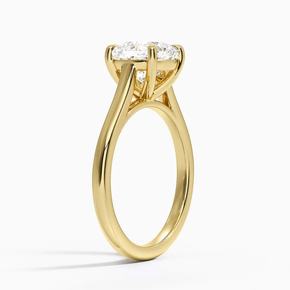 Classic Cushion Solitaire Moissanite Engagement Ring - Novelle Vow