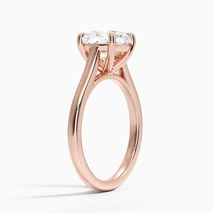 Classic Cushion Solitaire Moissanite Engagement Ring - Novelle Vow