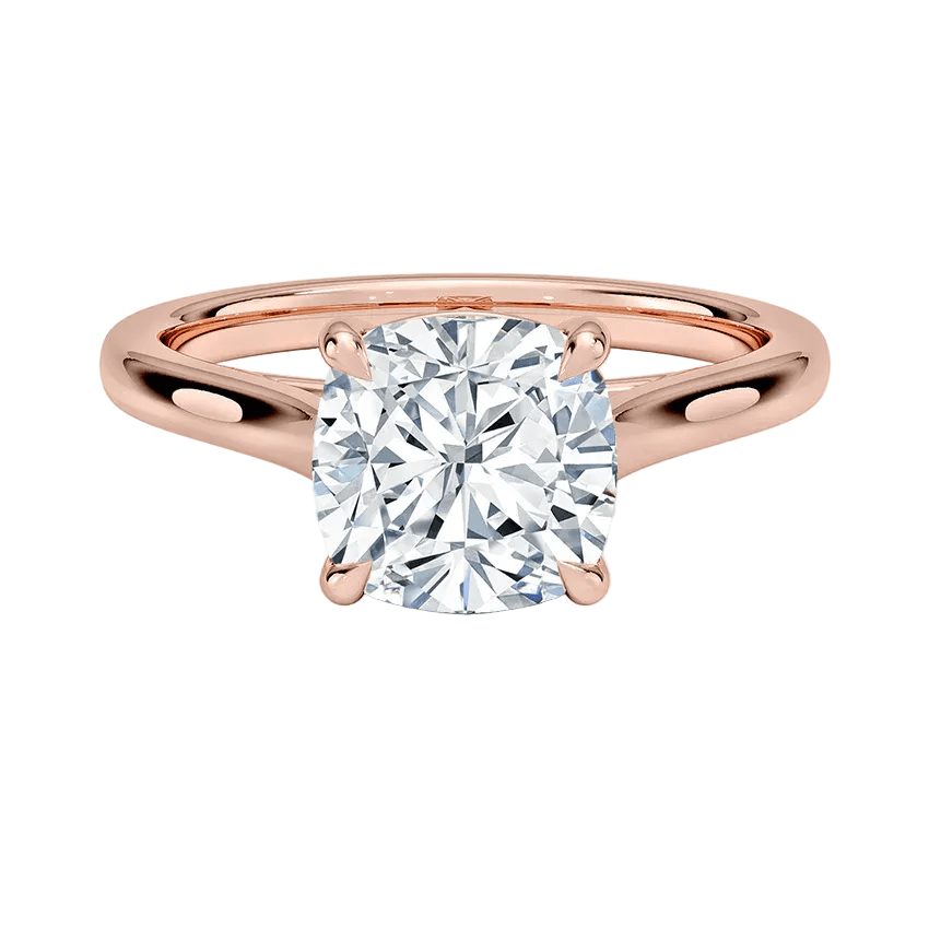 Classic Cushion Solitaire Moissanite Engagement Ring - Novelle Vow