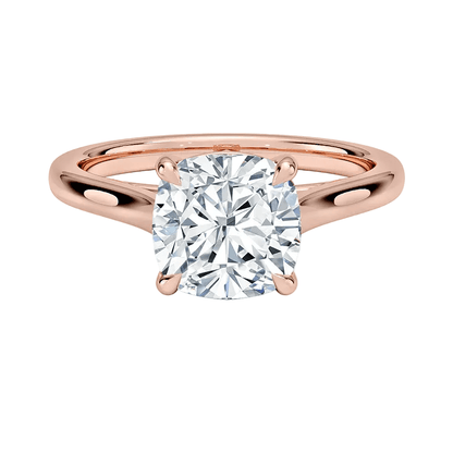 Classic Cushion Solitaire Moissanite Engagement Ring - Novelle Vow