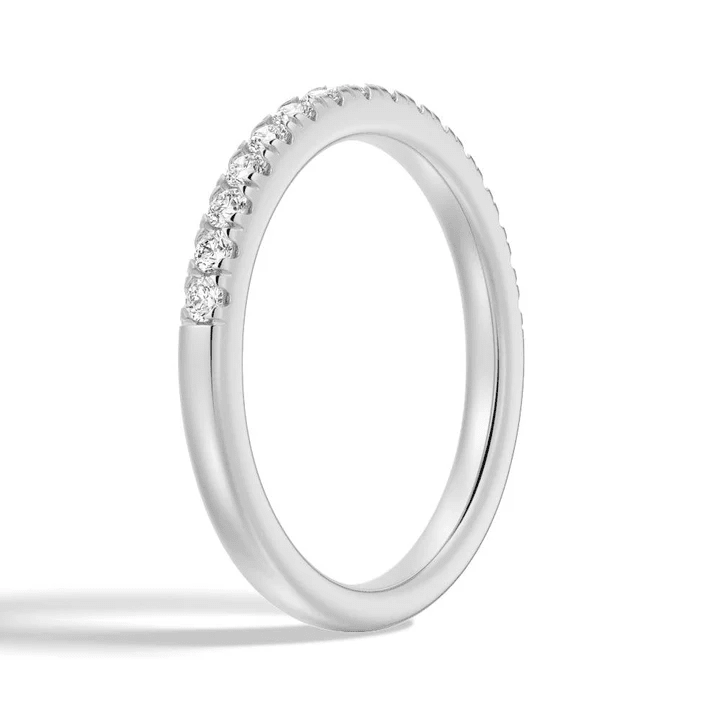 Classic French Pavé Moissanite Wedding Band (2mm) - Novelle Vow