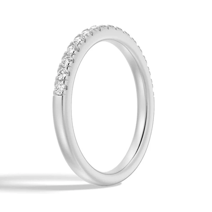 Classic French Pavé Moissanite Wedding Band (2mm) - Novelle Vow