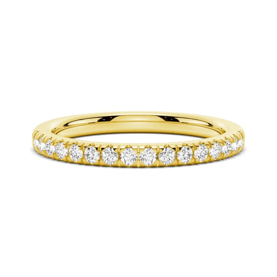 Classic French Pavé Moissanite Wedding Band (2mm) - Novelle Vow