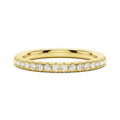 Classic French Pavé Moissanite Wedding Band (2mm) - Novelle Vow