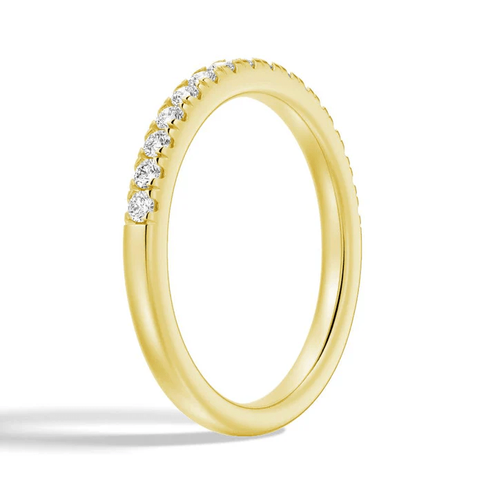 Classic French Pavé Moissanite Wedding Band (2mm) - Novelle Vow