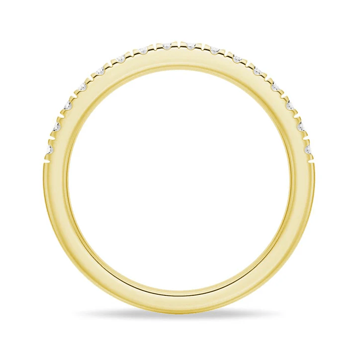 Classic French Pavé Moissanite Wedding Band (2mm) - Novelle Vow
