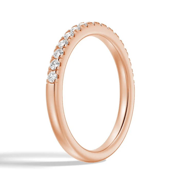 Classic French Pavé Moissanite Wedding Band (2mm) - Novelle Vow