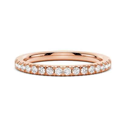 Classic French Pavé Moissanite Wedding Band (2mm) - Novelle Vow