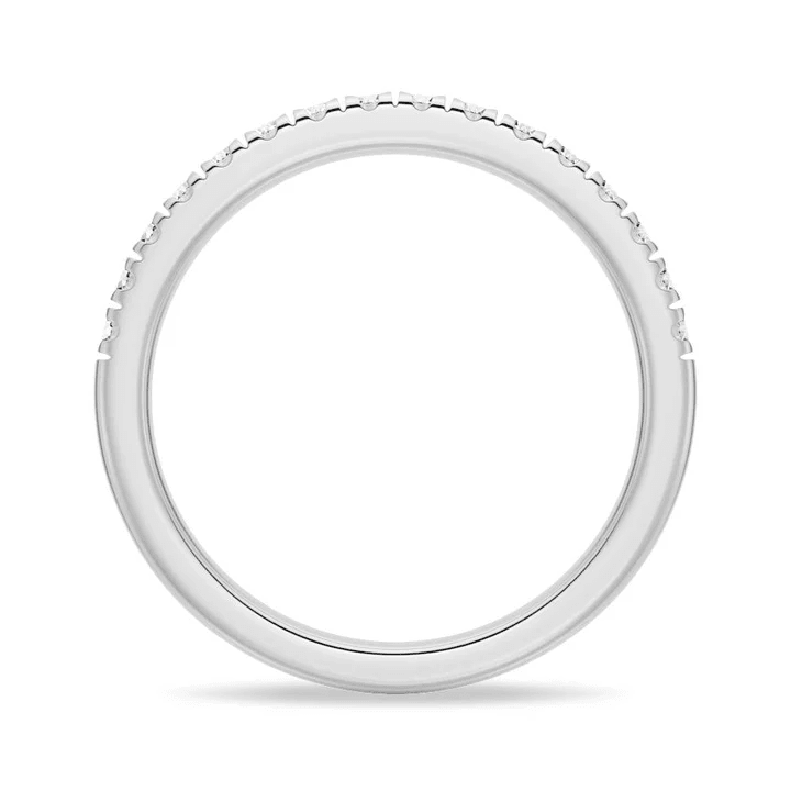 Classic French Pavé Moissanite Wedding Band (2mm) - Novelle Vow
