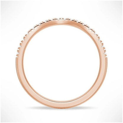 Classic French Style Curved Moissanite Wedding Band - Novelle Vow