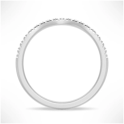 Classic French Style Curved Moissanite Wedding Band - Novelle Vow