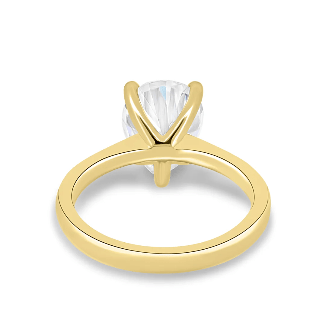 Classic Pear Cut Solitaire Moissanite Engagement Ring - Novelle Vow