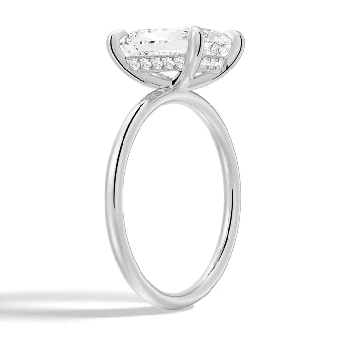 Classic Radiant Cut Solitaire Moissanite Engagement Ring - Novelle Vow