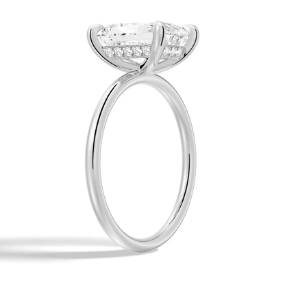 Classic Radiant Cut Solitaire Moissanite Engagement Ring - Novelle Vow