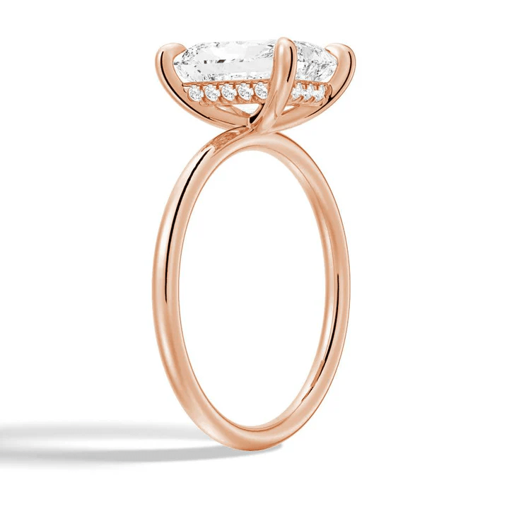 Classic Radiant Cut Solitaire Moissanite Engagement Ring - Novelle Vow