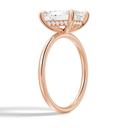 Classic Radiant Cut Solitaire Moissanite Engagement Ring - Novelle Vow