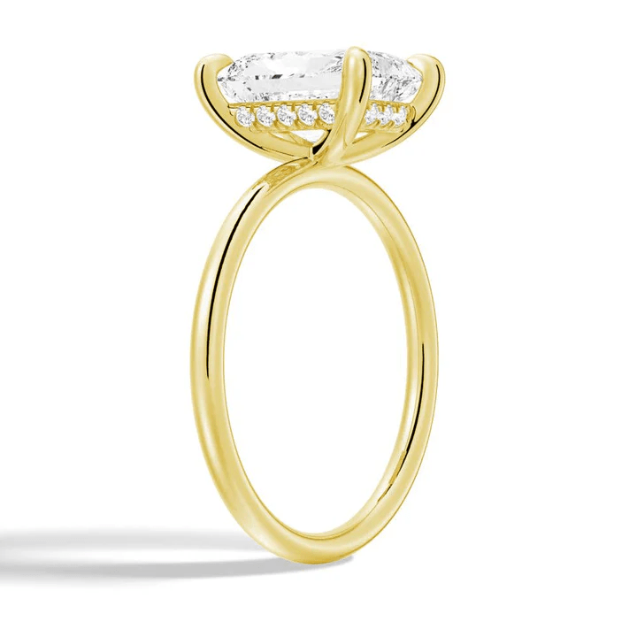 Classic Radiant Cut Solitaire Moissanite Engagement Ring - Novelle Vow