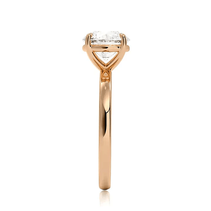 Classic Round Cut Moissanite Solitaire Ring – Timeless Elegance - Novelle Vow