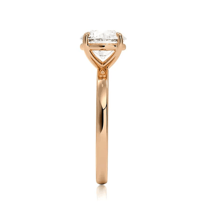 Classic Round Cut Moissanite Solitaire Ring – Timeless Elegance - Novelle Vow