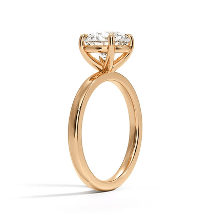 Classic Round Cut Moissanite Solitaire Ring – Timeless Elegance - Novelle Vow