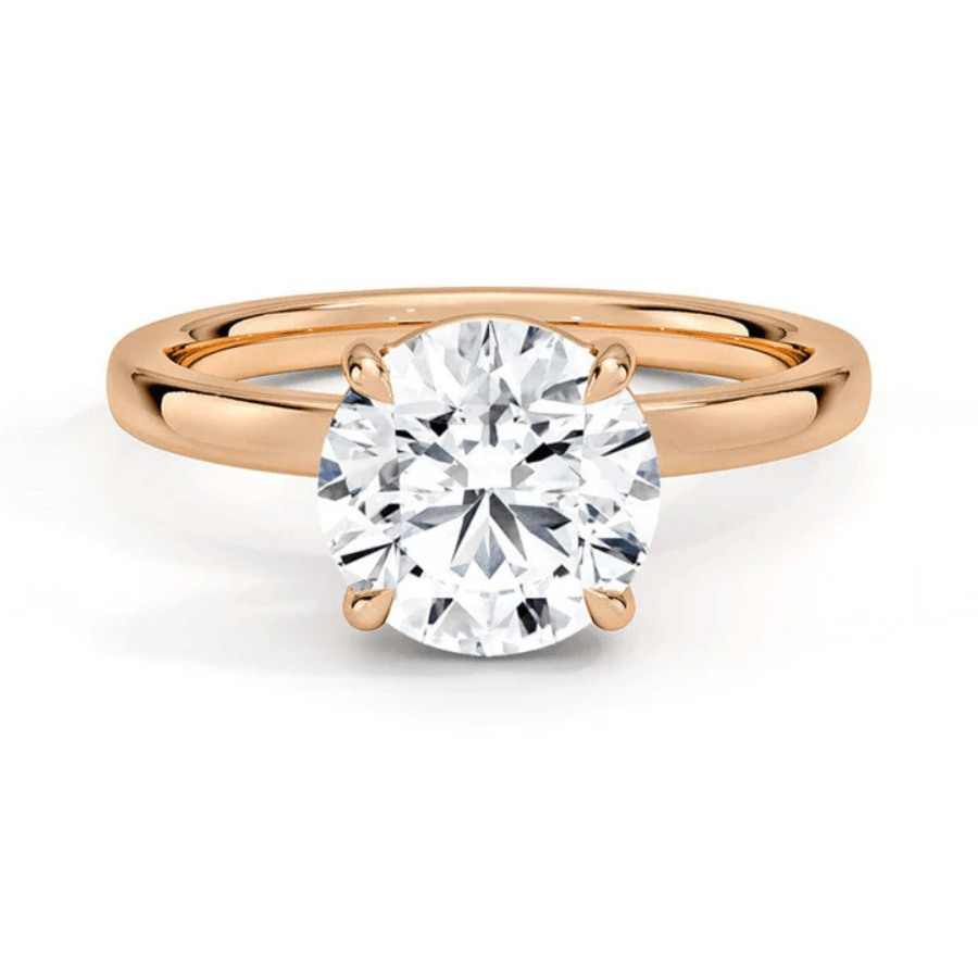 Classic Round Cut Moissanite Solitaire Ring – Timeless Elegance - Novelle Vow