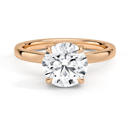 Classic Round Cut Moissanite Solitaire Ring – Timeless Elegance - Novelle Vow
