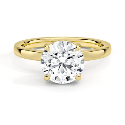 Classic Round Cut Moissanite Solitaire Ring – Timeless Elegance - Novelle Vow