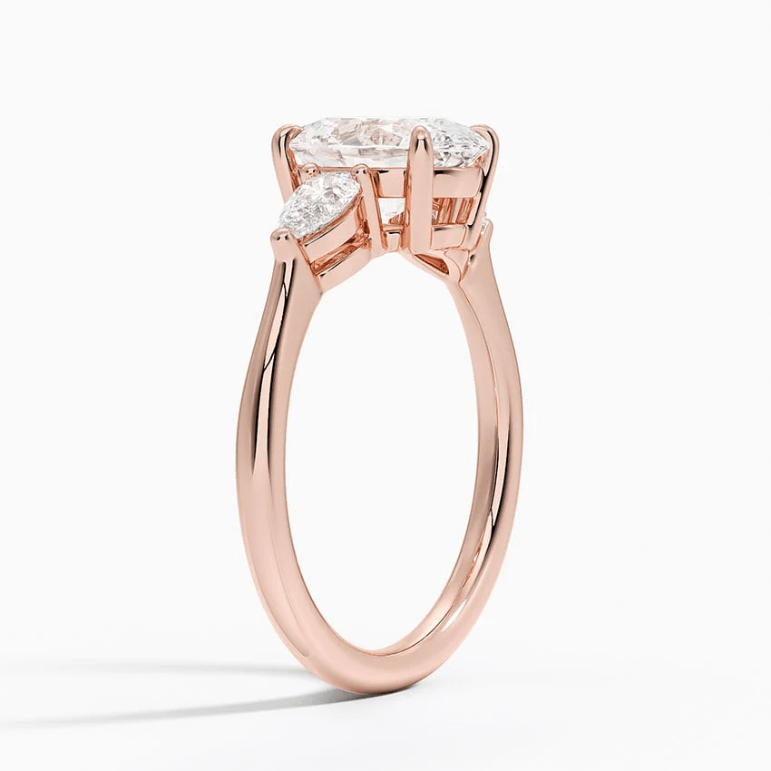 Classic Three - Stone Oval Moissanite Engagement Ring - Novelle Vow