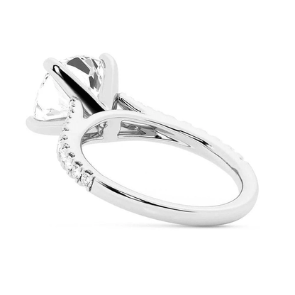 Cushion-Cut Moissanite Bridal Set with Split-Shank Band - Novelle Vow