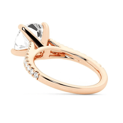 Cushion-Cut Moissanite Bridal Set with Split-Shank Band - Novelle Vow
