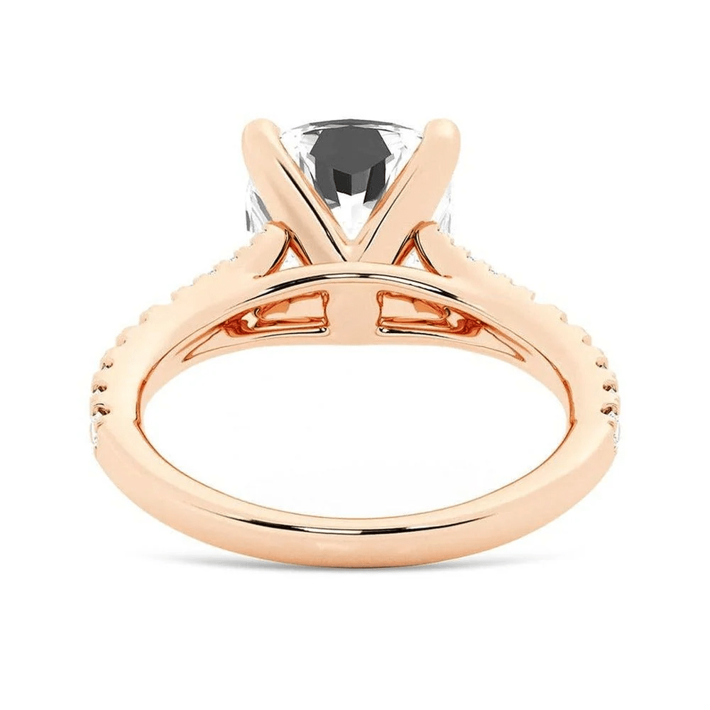 Cushion-Cut Moissanite Bridal Set with Split-Shank Band - Novelle Vow