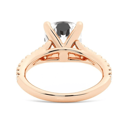 Cushion-Cut Moissanite Bridal Set with Split-Shank Band - Novelle Vow