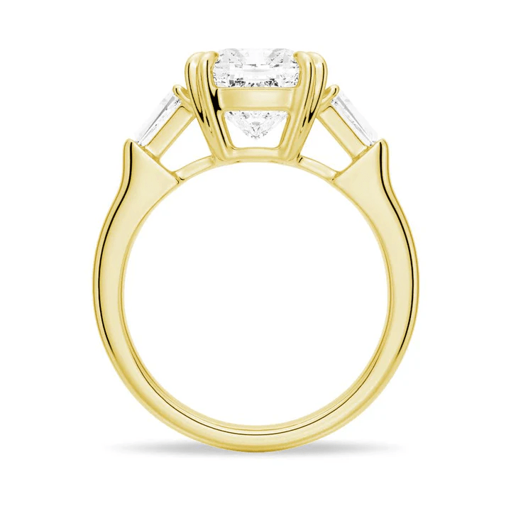 Cushion Cut Tapered Baguette Engagement Ring - Novelle Vow