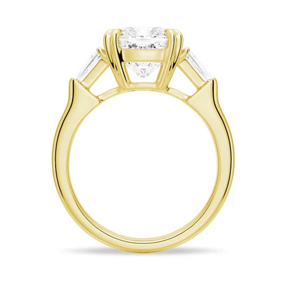Cushion Cut Tapered Baguette Engagement Ring - Novelle Vow