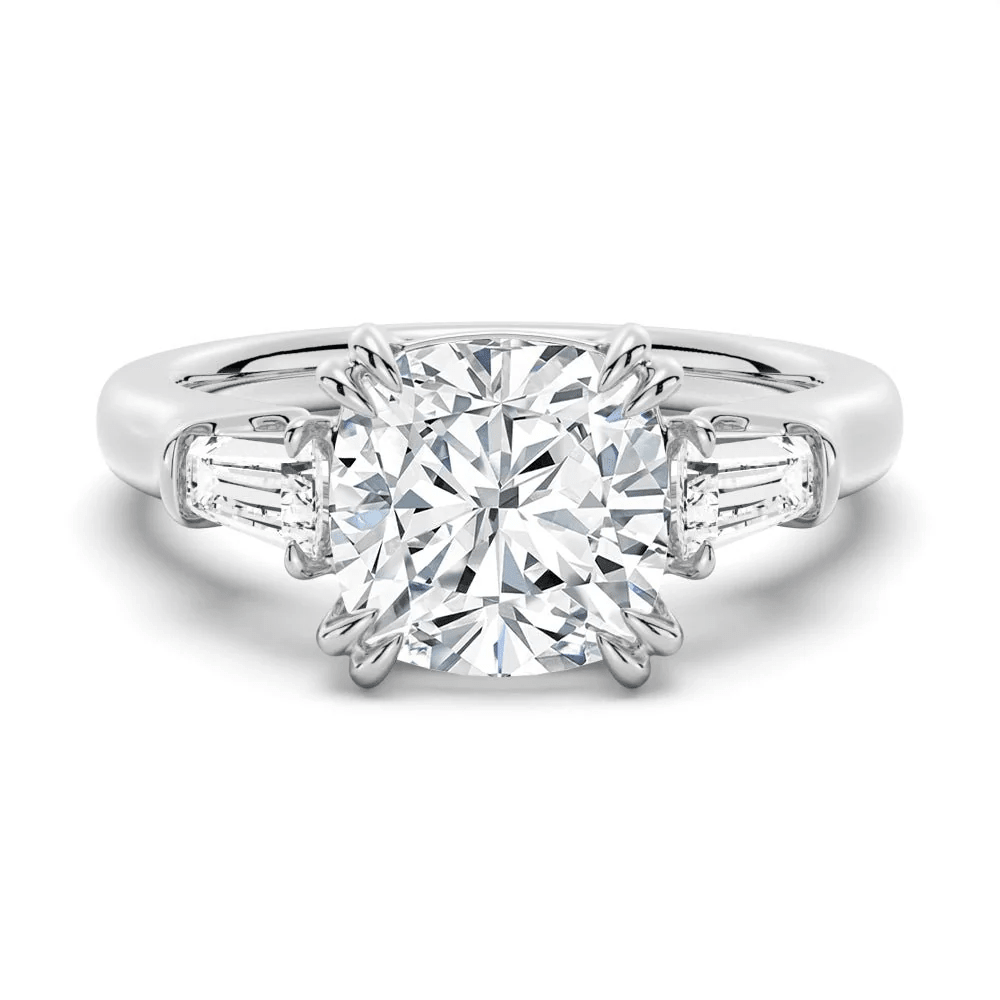 Cushion Cut Tapered Baguette Engagement Ring - Novelle Vow