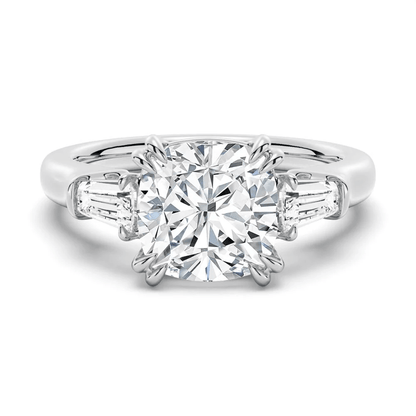 Cushion Cut Tapered Baguette Engagement Ring - Novelle Vow