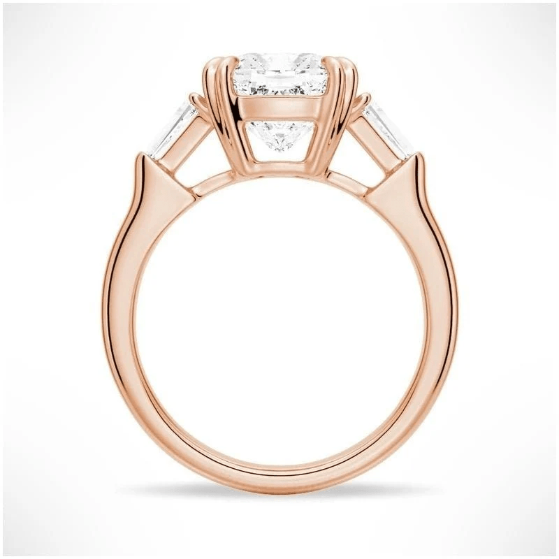 Cushion Cut Tapered Baguette Engagement Ring - Novelle Vow